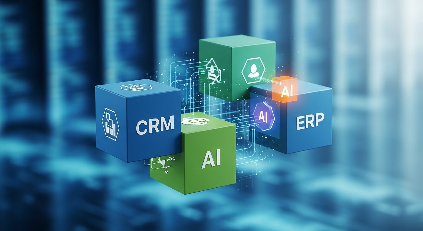 یکپارچه‌سازی AI با CRM و ERP؛ راهنمای استراتژیک معماری کم‌ریسک